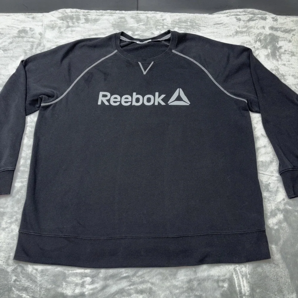 Men's Reebok Cruise Control‎ Crew Pullover  in Black 2XL